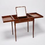 Regency Satinwood Strung Mahogany Dressing Table, early 19th century, closed 29.5 x 23.75 x 19.75 in