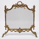 Louis XVI Style Ormolu Fire Screen, 29.5 x 30 in — 74.9 x 76.2 cm