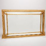 Giltwood Mirror Framed Overmantle Mirror, early 20th century, 39.25 x 64 in — 99.7 x 162.6 cm