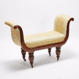 Empire Style Mahogany Window Seat, early 19th century, 29.5 x 41.25 x 15.75 in — 74.9 x 104.8 x 40 c