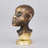 Werkstätte Hagenauer Patinated Bronze Model an African Woman’s Head, c.1930, height 4 in — 10.2 cm