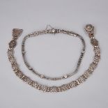 Two Middle Eastern Silver Belts, late 19th/early 20th century, overall approx. length 28.5" — 72.5 c