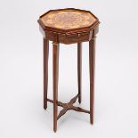 Neoclassical Ormolu Mounted Mixed Wood Inlaid Mahogany Candle Stand, 19th century, 26.5 x 12.5 x 12.