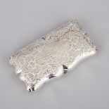 French Silver Engraved Cheroot Case, probably Jean Cheroux, Paris, c.1880, length 5.4 in — 13.6 cm