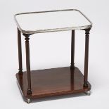 Edwardian Mahogany and Silvered Metal Occasional Table with Mirror Top, early 20th century, 21.75 x