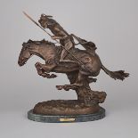 After Frederic Sackrider Remington (American, 1861-1909), CHEYENNE, height 21.3" — 54.1 cm.