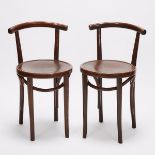 Pair of Thonet, Vienna, Bentwood Lowback Side Chairs, c.1910, height 29.5 in — 74.9 cm