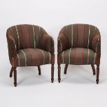 Pair of Regency Style Mahogany Tub Chairs, c.1900, 31.25 x 24.5 x 28 in — 79.4 x 62.2 x 71.1 cm