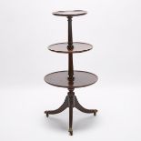 Georgian Style Mahogany Three Tier Dumb Waiter, early to mid 20th century, 45.25 x 22 in — 114.9 x 5