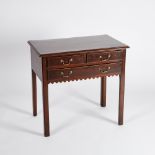 Georgian Mahogany Dressing Table, late 18th century, 28 x 29 x 18.75 in — 71.1 x 73.7 x 47.6 cm