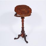 Victorian Burl Walnut Lectern Table, mid 19th century, closed height 32 in — 81.3 cm