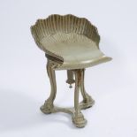 Italian Carved and Painted Grotto Stool, early 20th century, height 24.5 in — 62.2 cm