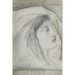 Simeon Solomon (1840-1905), CAECILIA, 1896, Pencil on paper; signed, titled bottom centre and dated