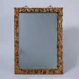 A Gilt Wood Frame Mirror, 19th Century, 十九世紀 木漆金鏡帶框, overall 39.8 x 29.1 in — 101 x 74 cm