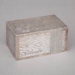 Russian Silver Trompe L’Oeil Cigar Box, c.1900, 2.7 x 5.4 x 3.4 in — 6.9 x 13.7 x 8.6 cm