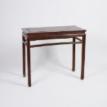 A Jichimu Hardwood Carved Table, 雞翅木書桌, 34 x 38 x 17.8 in — 86.4 x 96.5 x 45.2 cm