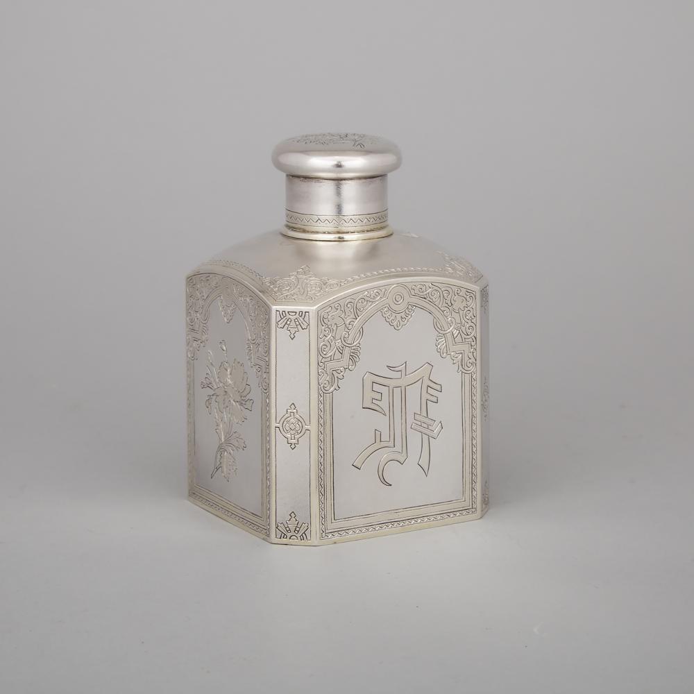 Russian Silver Tea Caddy, Moscow, late 19th century, height 5.1 in — 13 cm - Image 2 of 2