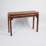 A Hardwood Carved and Lacquered Top Long Table, 硬木漆面鳳凰牡丹紋長條桌, 33.8 x 47 x 15.6 in — 85.9 x 119.4 x 3