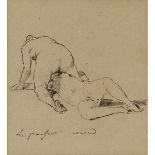 Félicien Joseph Victor Rops (1833–1898), LE PARFAIT ACCORD, Black crayon drawing on wove paper laid