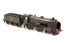 An O gauge brass kit built Southern Railway Schools Class 4-4-0 locomotive. A 2-rail electrically