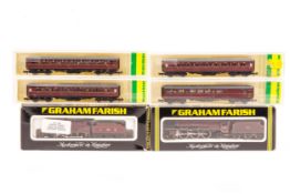 2 Graham Farish N gauge tender locomotives. LMS class 4P 4-4-2 1111 and a BR Coronation class 4-6-
