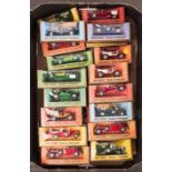 28 Matchbox Models of Yesteryear in wood grain boxes. Examples include; 1927 Talbot vans, 1931 Stutz