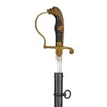 A Third Reich Eickhorn Model Nr 1693 “Blucher” Army officer’s sword, plated blade 32½” with “