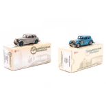 2 Lansdowne Models. LDM.84 1937 MG VA Saloon, in blue with brown interior. Plus LDM.91 1936 Riley