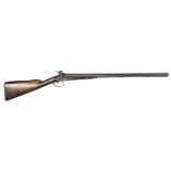 A DB 14 bore percussion sporting gun by Westley Richards, 44” overall, twist barrels 28”, the signed