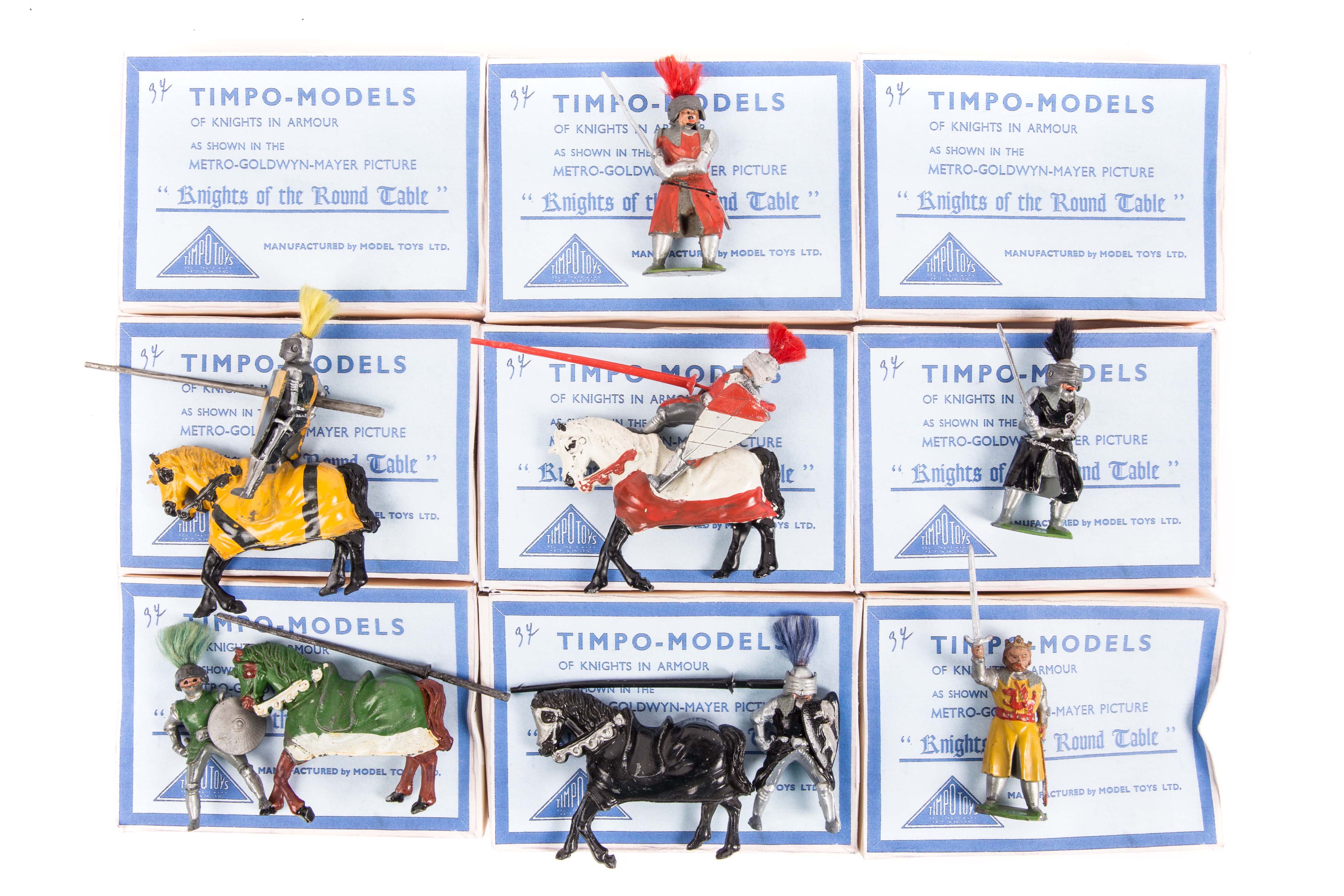Timpo Table 12 Timpo Knights of The Round Table series. Mounted knights - No.69 ...