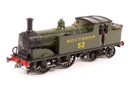 An O gauge brass kit built Southern Railway Class M7 0-4-4T locomotive. A 2-rail electrically