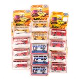 13 Matchbox Superfast No.17 The Londoner double deck buses. 7 in red livery – 3x Selfridges, 2x