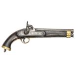 A 16 bore East India Company percussion cavalry pistol, 15½” overall, barrel 9” bearing London