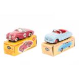 2 Dinky Toys. A Sunbeam Alpine Sports (107), an example in cerise with grey interior and cream