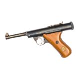 A good .177” Haenel Model 28 air pistol, number 20650, the air chamber with British patents only,