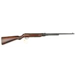 A .177” Webley Mk III series II underlever air rifle, c 1957, number 6011, with markings on the