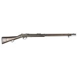A .577/450” Martini Henry Mark IV rifle, 49½” overall, barrel 33” with various ordnance view and
