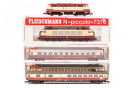 A small quantity of Fleischmann ‘Piccolo’ and Minitrix N gauge DB model railway. 3 Fleischmann