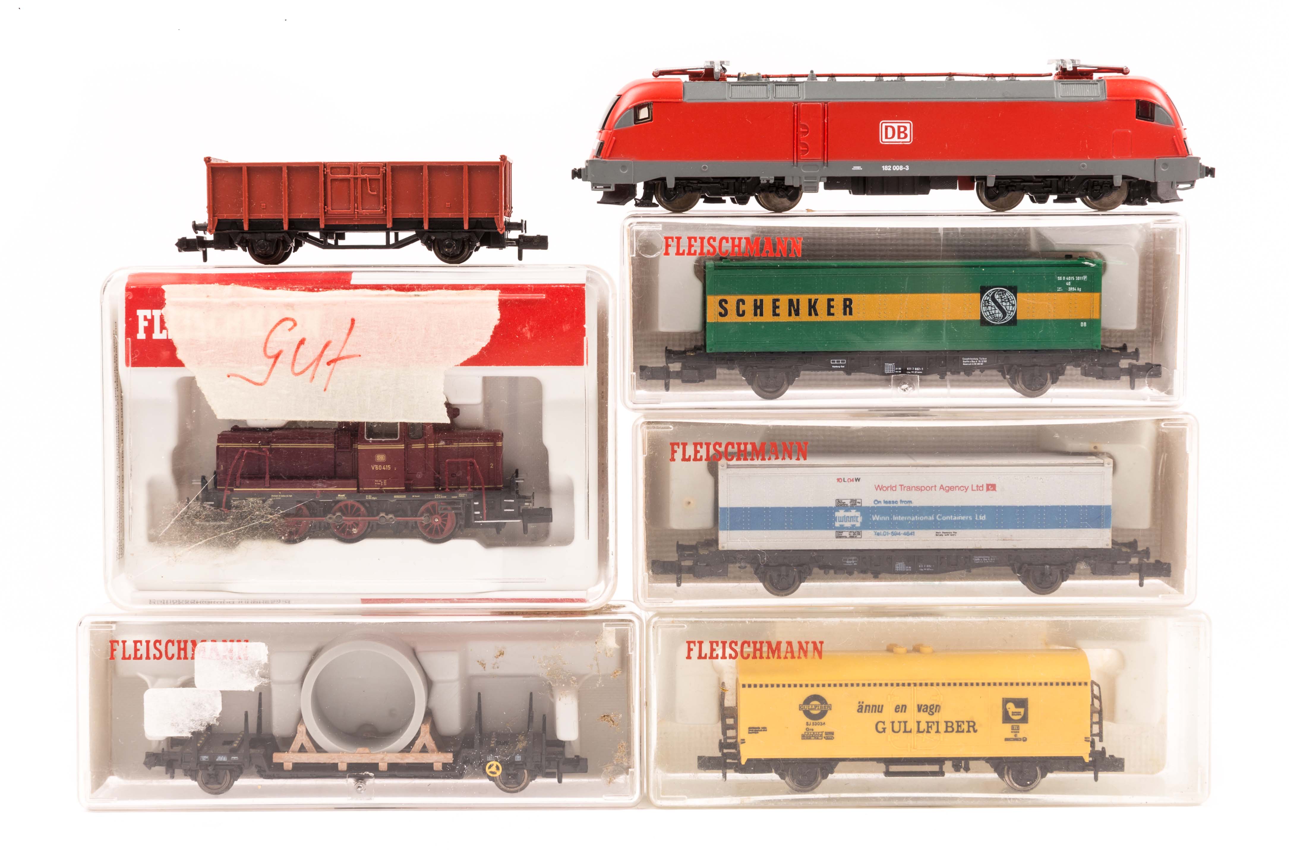 A small quantity of Fleischmann ‘Piccolo’ and Minitrix N gauge DB etc model railway. 3x