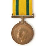 Territorial War Medal, 1914-19 (2015 Pte B W Lumber, Som LI.) VF