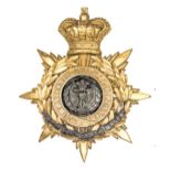 A Vic officers gilt and silver plated HP of The Middlesex Regt. Near VGC Plate 4