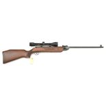A .22” Chinese break action air rifle, 43” overall, barrel 18¾”, number 011402, with barrel
