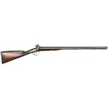 A fine quality DB 12 bore percussion sporting gun by R Ancell of Perth, 46” overall, well