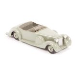 Dinky Toys Lagonda Sports Coupe (38c). An example in light grey with mid grey seats and light grey