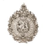 An officers heavy quality silver glengarry badge of The Argyll & Sutherland Highlanders, marked “