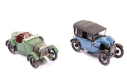 2 Wills Finecast Auto-Kits 1:24 scale factory produced cars 1930’s MG M-Type in dark green with