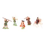 A rare complete set of Herald Robin Hood and his Merrie Men. Figures include – Robin Hood, Maid