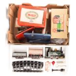 A small quantity of live steam items by Mamod and Wilesco. A Mamod Steam Railway Train Set