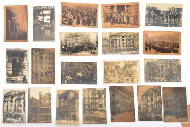 23 interesting German sepia printed postcards relating to the German Revolution of 1918-1919,