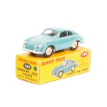Dinky Toys Porsche 356A Coupe (182). An example in pale light blue with cream wheels and black